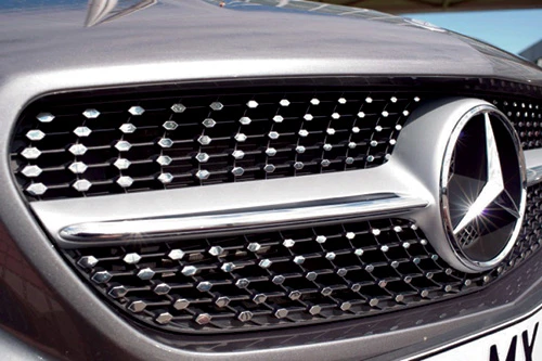 Automotive grill hot stamping