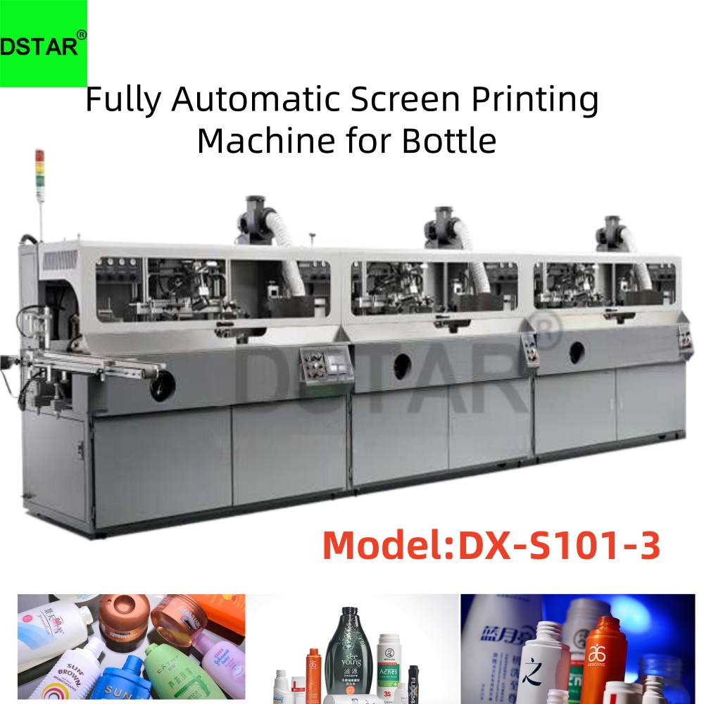 Automatic multi color bottle screen printing machine