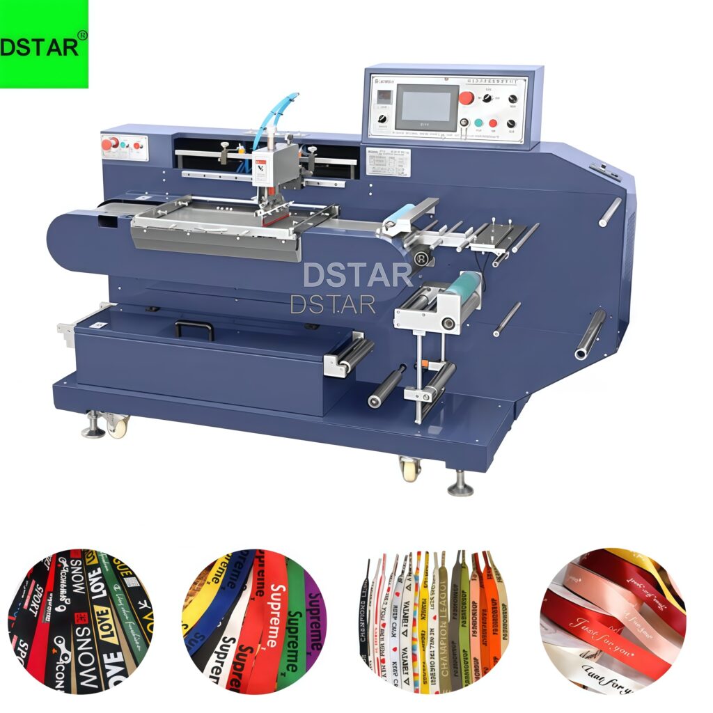 automatic elastic webbing ribbon screen printing machine