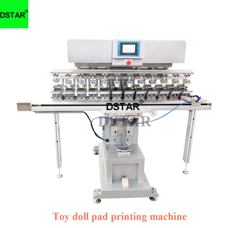 Servo 12 Color Pad Printing Machine for Plastic Toys Doll