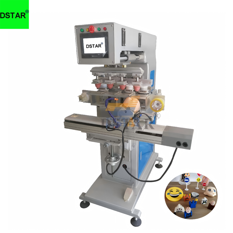 4 Color Toy Pad Printing Machine with Automatic Pad Cleaning
