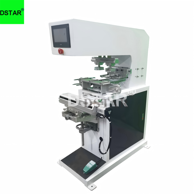 2 Color Pad Printing Machine with Automatic Silicone Pad Cleaning