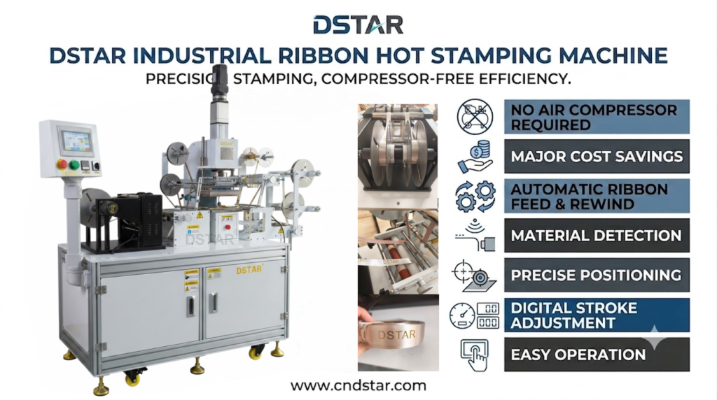 DX-AHMZ1-E satin ribbon hot stamping machine