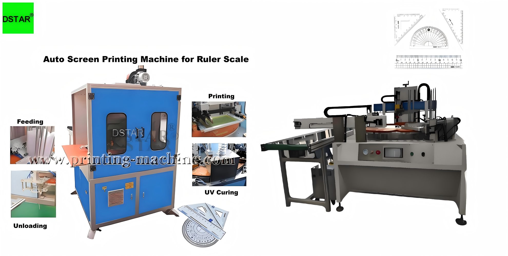 Coin Printing Ruler Fully Automatic Ruler Screen Printing Machine